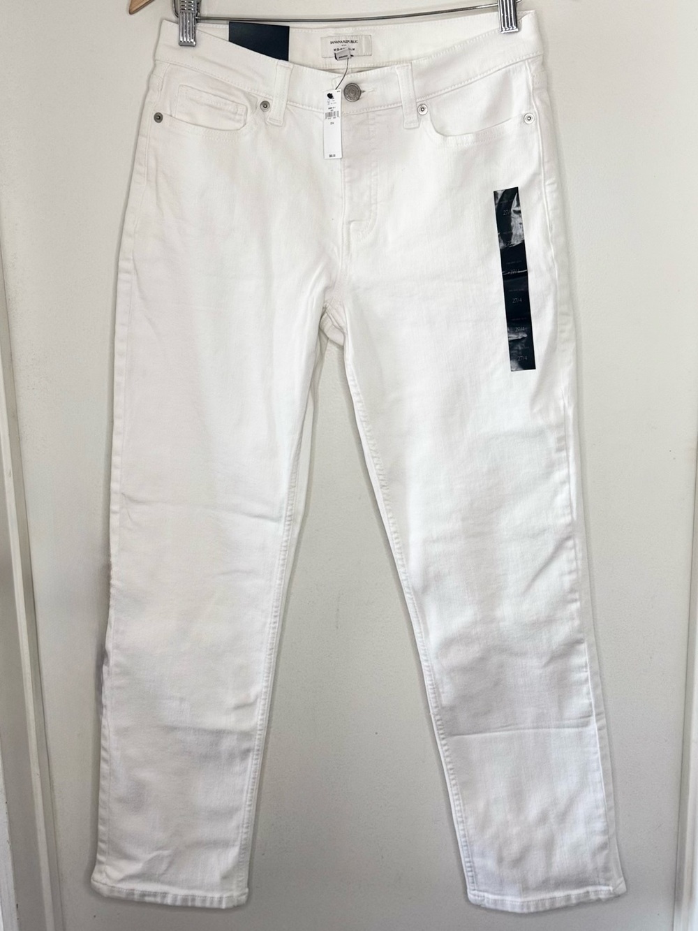 Banana Republic Vintage Stretch Slim White Denim Jeans Women’s 27 US 4 NEW Tags